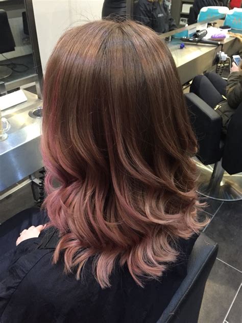 Pastel Pink Balayage Pelo Teñido Peinados Cabello