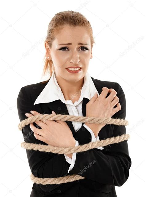 Businesswoman Tied With A Rope Stock Photo By ©xalanx 68067559