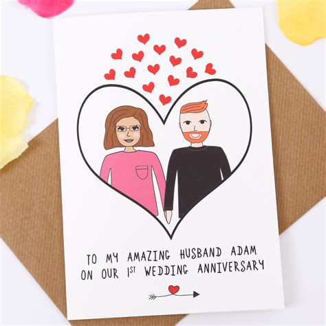 personalised anniversary love card wife anniversary card etsy
