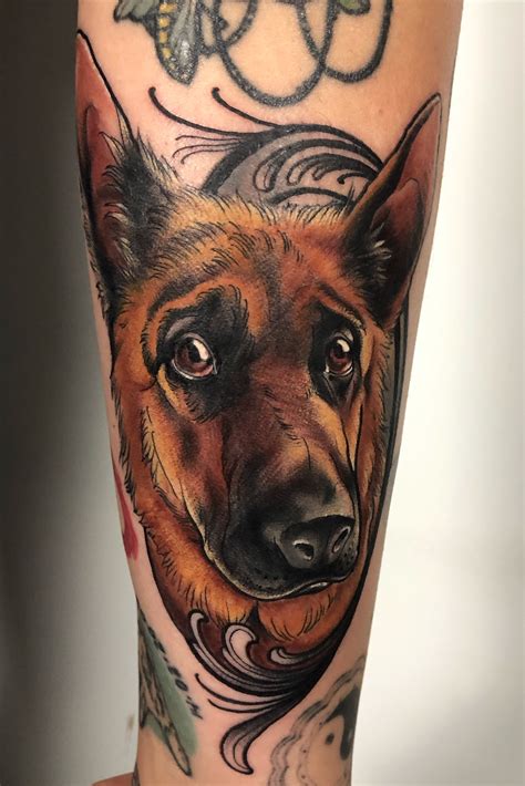 Tattoo Uploaded By Gabriele Maldini • German Shepherd • Tattoodo