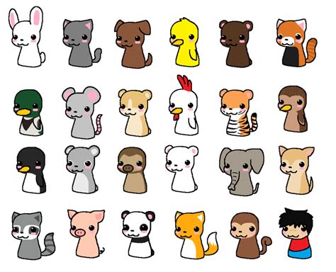 Chibi Chibi Animals By Pixel Kit Cute Animal Drawings Cute Anime