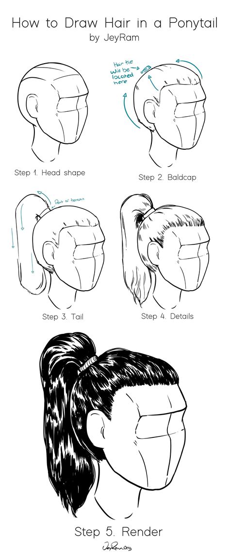 How To Draw Ponytail Step By Step This Beginners Step By Step