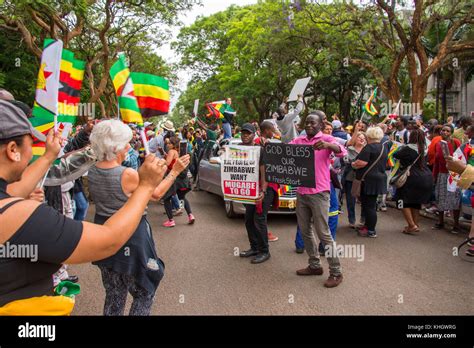 Harare Zimbabwe 17th November 2017 Zimbabweans Take To The Streets Of Harare To Protest And