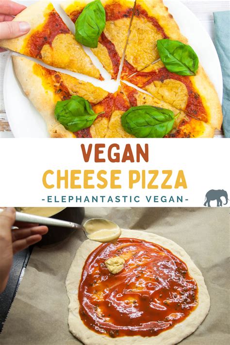 Vegan Cheese Pizza Recipe Elephantastic Vegan Karinokada