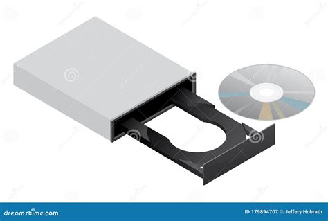 Cd Rom Dvd Disk Drive Isolated Vector Illustration Stock Vector