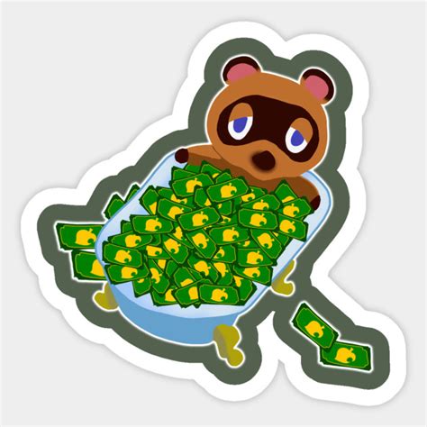 Bells Bath Tom Nook Tom Nook Animal Crossing Sticker Teepublic