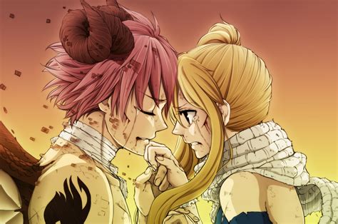natsu x lucy fairy tail tears scarf after fight fairy tail lucy et natsu 2560x1700