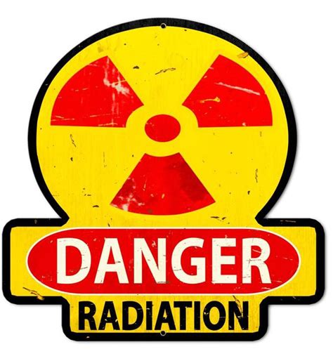 Danger Radiation Custom Shape Metal Sign 26 X 26 Inches
