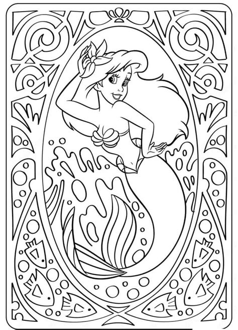 Gran Sirena Ariel Para Colorear Imprimir E Dibujar Dibujos Colorear Com