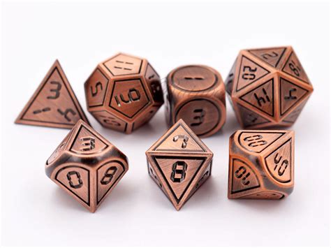 Dungeons And Dragons Dice Set Dice Dnd Copper Dice Etsy