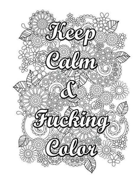Swear Word Coloring Page Quote