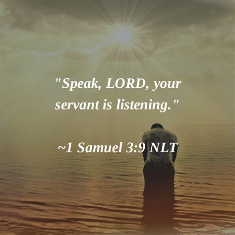 Speak Lord Your Servant Is Listening ~1 Samuel 39 Nlt