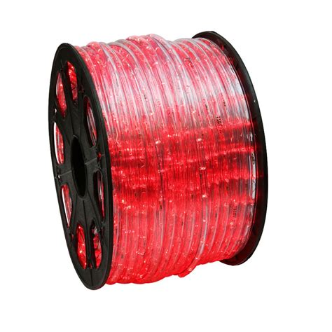 Red and pure white bulbs / brown wire bulb size: 150' Red LED Rope Light - Home Outdoor Christmas Lighting ...