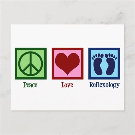 Peace Love Reflexology Postcard Zazzle