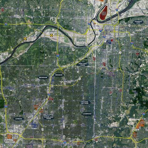 Kansas City Aerial Wall Mural Landiscor Real Estate Mapping