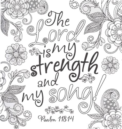The Joy Of The Lord Is My Strength Coloring Page Coloring Pages