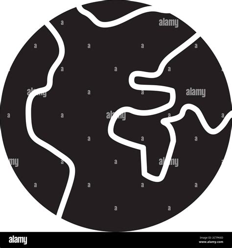 World Planet Earth Silhouette Style Icon Vector Illustration Design