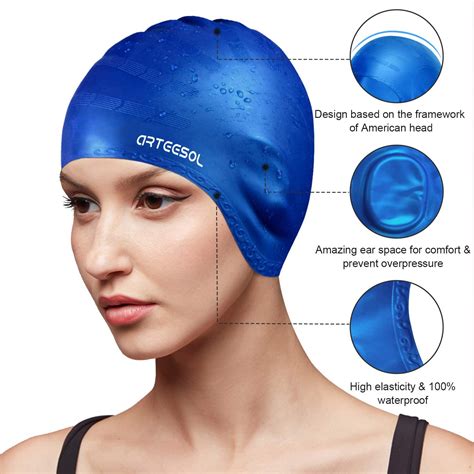 Arteesol Swimming Caps Silicone Swim Cap Swimming Hats Anti Slip