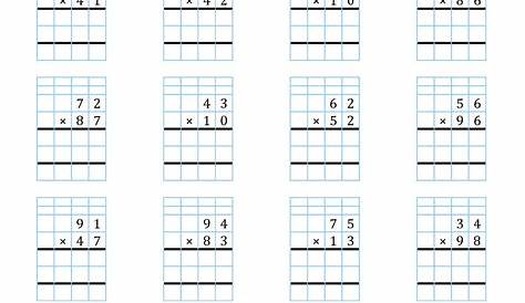 2 Digit By 2 Digit Multiplication Worksheets Answers - Free Printable