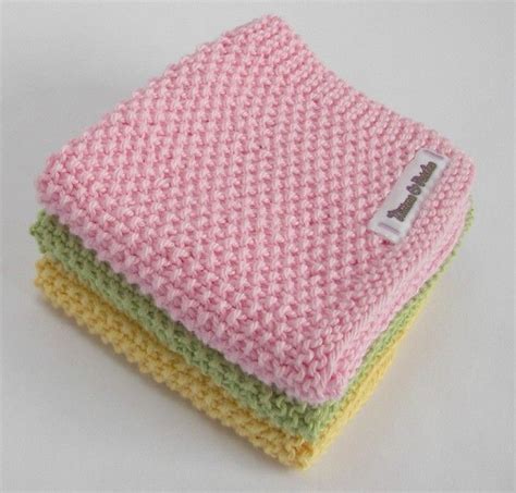 Hand Knitted Wash Cloth Moss Stitch Knitted Washcloth Patterns