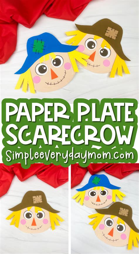 Paper Plate Scarecrow Craft For Kids Free Template