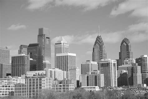Philly Skyscrapers Black And White Photograph By Jennifer