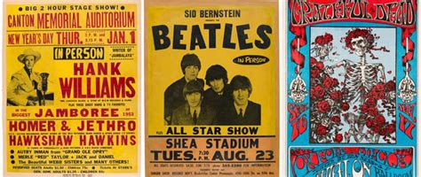 For The First Time The Worlds Three Most Famous Concert Posters Go Up