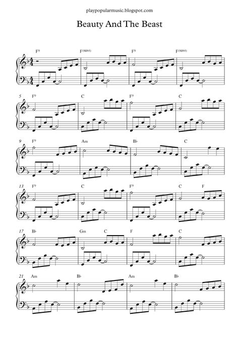 Key elements for beginner's sheet music. Piano Sheet Music For Beginners Popular Songs Free Printable | Free Printable