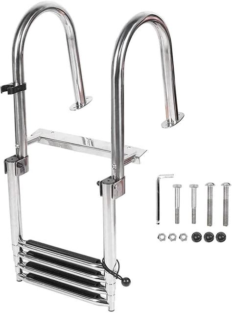 Zjdydy Boat Ladder With Handle 4 Step Boat Ladders For The
