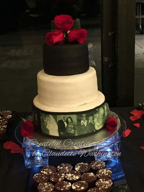 The bottom layer is red velvet cake with cream cheese frosting. My Parents 40Th Wedding Anniversary Cake - CakeCentral.com