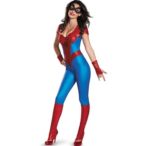 Halloween Women Spiderman Leotard Costume Sexy Female Anime Cosplay Super Hero Spider Superwomen