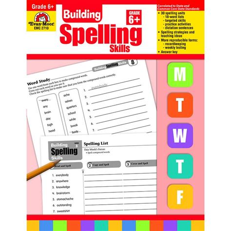Building Spelling Skills Gr 6 Grade Spelling Spelling Bee Words