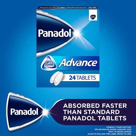 Panadol Advance With Optizorb 24 Tab Pain Relief Life Pharmacy