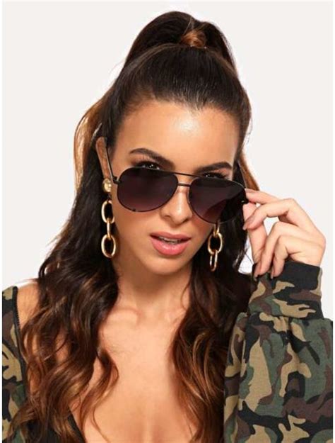 Buy Shein Top Bar Tinted Lens Sunglasses Online Topofstyle