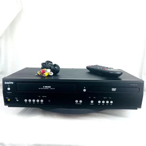 SANYO FWDV225F DVD Player VCR Rec Player Combo Sanyo Remote AV Cable