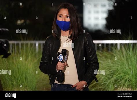 Abc7 Eyewitness News Reporter Veronica Miracle At Grand Park In Downtown Los Angeles Wednesday