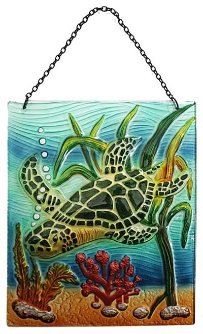 Their name, habitat, size of their shell, how many eggs they have laid, and you can see where they have been and where they are on the interactive map. Sublime Sea Turtle Glass Suncatcher - Coastal Decor ...