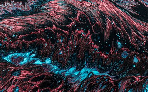 Red And Blue Fluid Abstract Painting Mac Wallpaper Download