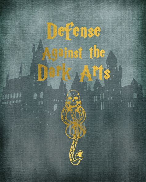 Harry Potter Defense Against The Dark Arts Print Etsy