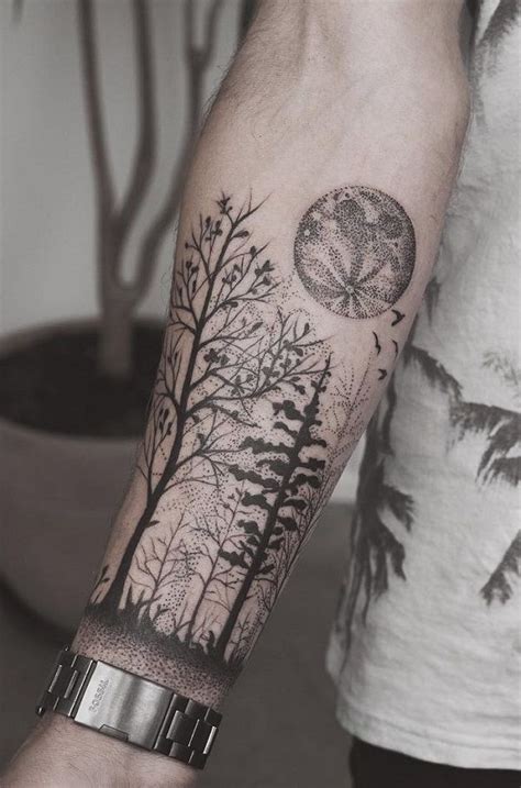 110 Awesome Forearm Tattoos Forest Forearm Tattoo Cool