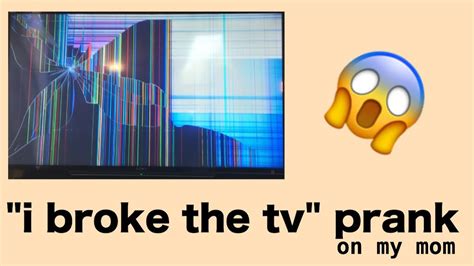 “i broke the tv” prank on mom😱 youtube