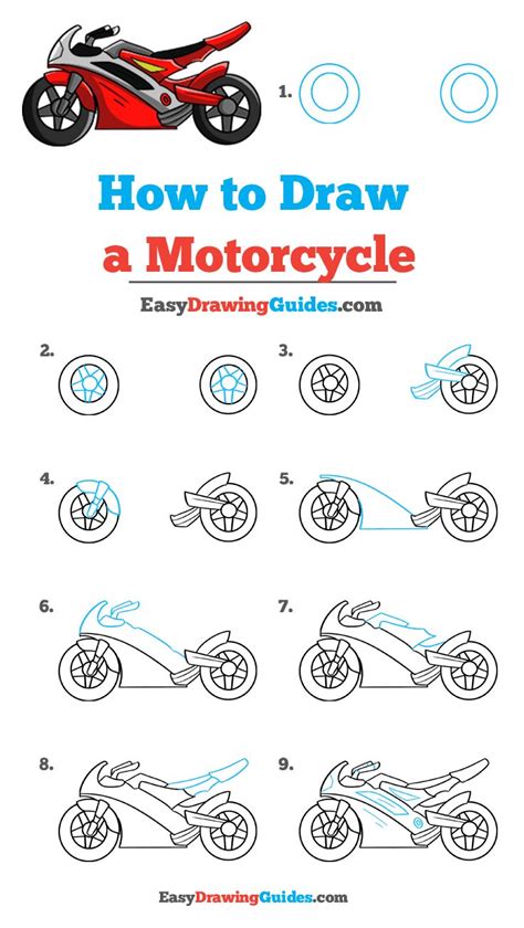 How To Draw A Motorcycle Really Easy Drawing Tutorial Drawing