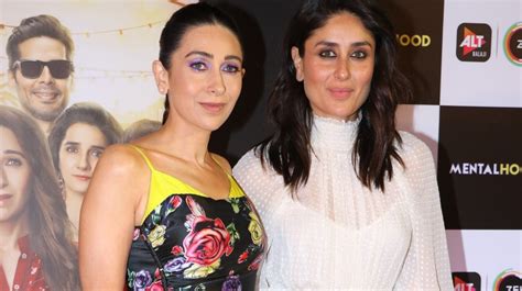 Karisma Kapoor With Her Sister Kareena Kapoor At The Screening Of Her