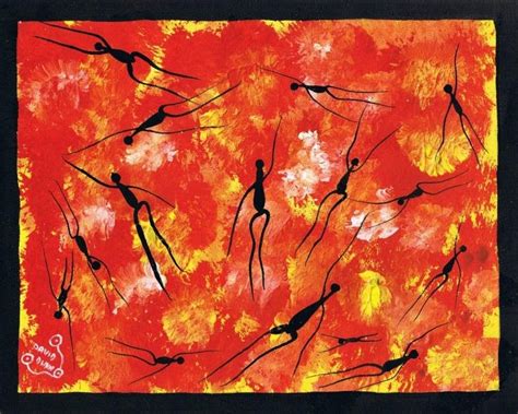 David Dunn Aboriginal Art Spirits Of The Fires Aboriginal Art By