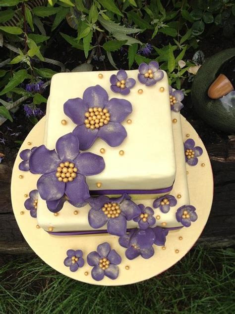 purple pretties decorated cake by deborah cakesdecor