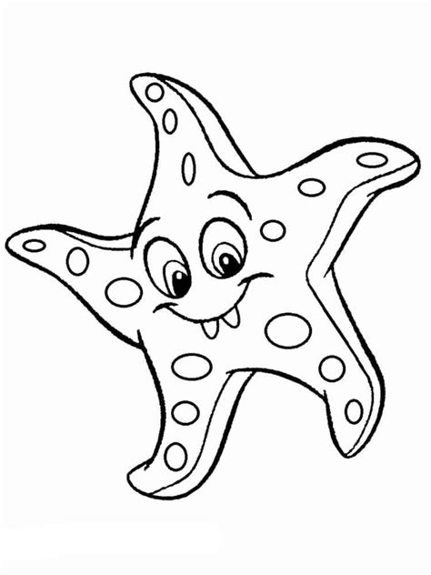 Starfish Coloring Page | Fish coloring page, Animal coloring pages