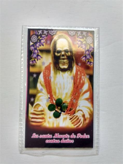 Laminated Santa Muerte Prayer Card La Santa Muerte De Poder Etsy