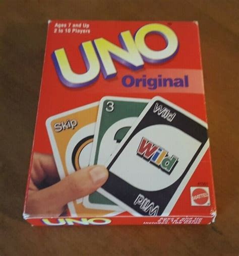 Vintage 1999 Original Uno Card Game By Mattel Complete Instructions