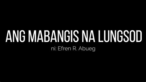 Ang Mabangis Na Lungsod Short Film Youtube
