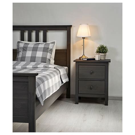 Hemnes Bed Frame Dark Gray Stained Twin Ikea